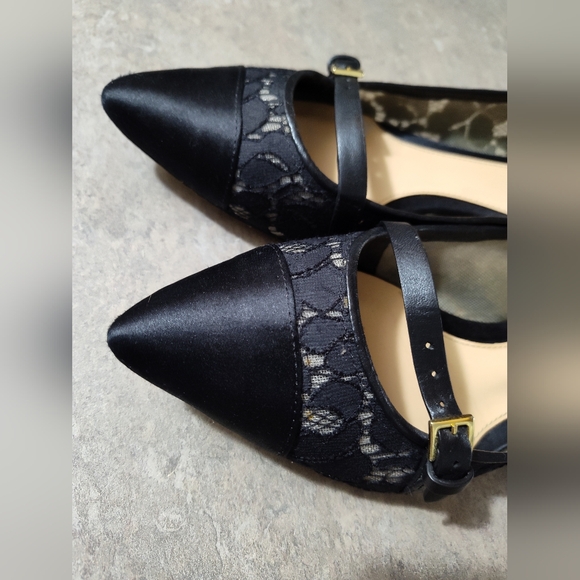 Tory Buch Black Sutton Pointed Toe Flats - Picture 5 of 5